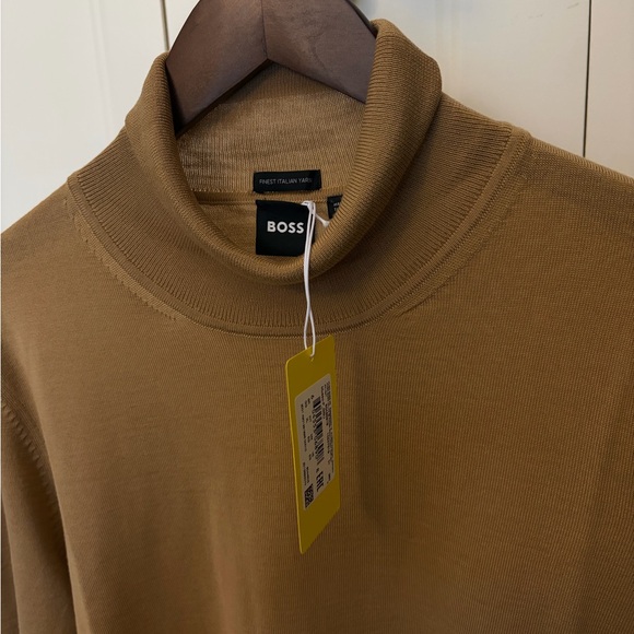 Boss Camel Turtleneck 100% Virgin Wool Sweater. Quality - Picture 1 of 9